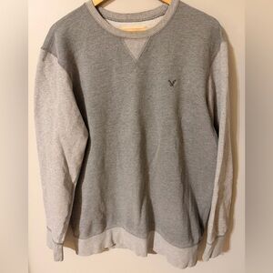 American Eagle Outfitters Two-Tone Gray Crewneck Sweater Men’s LT